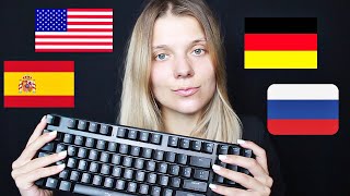 ASMR Fast Keyboard Tapping | Four Languages