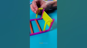 Crafting a Barbie Swing with Straws! 🎀✨ Fun DIY for Kids! #playtime #creative