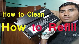 Lexmark X264, X363, X364 Certridge refill and Cleaning Idea (How to toner  refill on Lexmark )