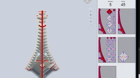 Fusion 360 Eiffel Tower Slice Lamp