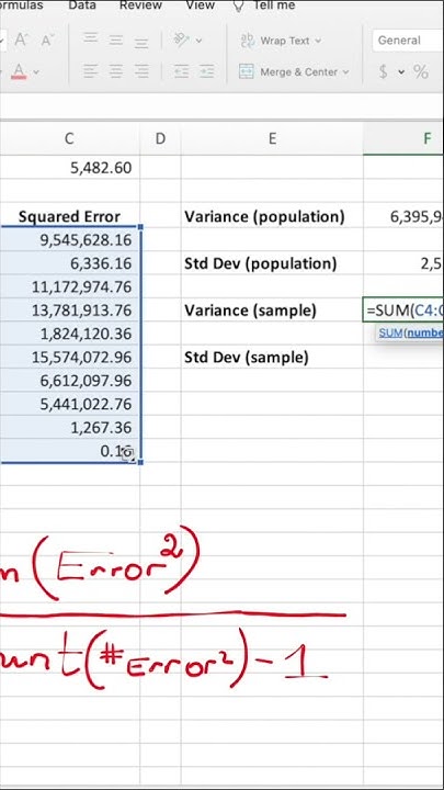 Calculate the Variance vs Standard Deviation for a Sample| part#3 - YouTube