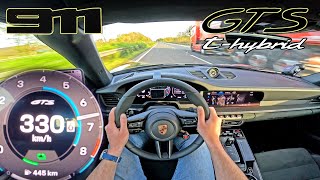 2025 Porsche 911 992.2 Gts T Hybrid 330Kmh On Autobahn
