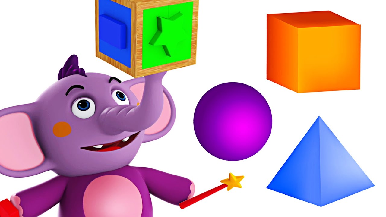 Kent el Elefante | Kent aprende las figuras con un cubo de juguete - Juega y aprende