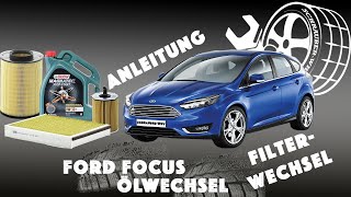 Ford Focus Замена масла Замена воздушного фильтра и салонного фильтра сброс сервисного обслуживания