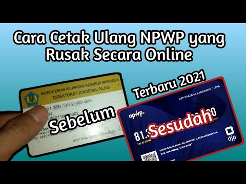 Cara Cetak Kartu Npwp Lewat Online Kartu Npwp Rusak Hilang Youtube