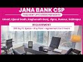 Jana small finance Bank CSP registration # Jana small finance Bank CSP provider # Jana Bank CSP