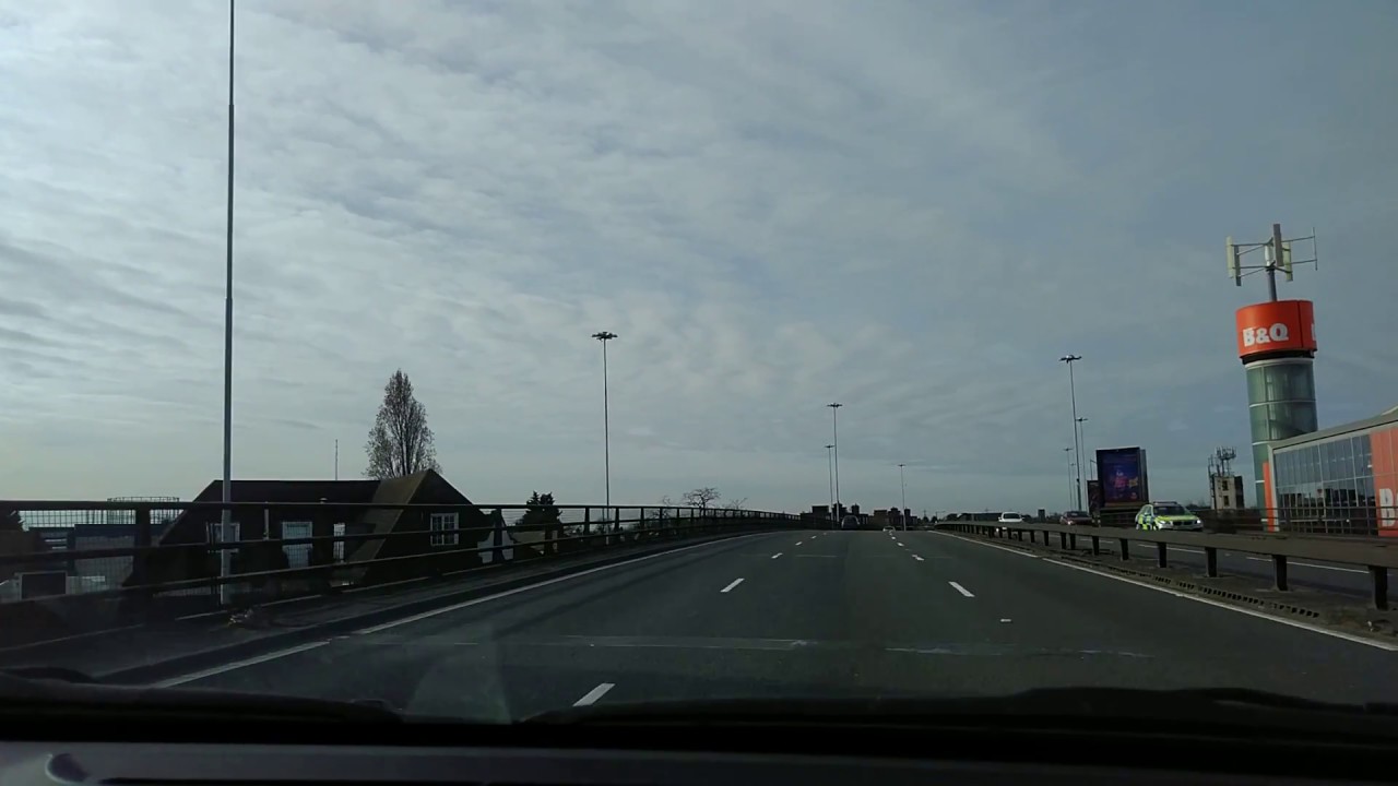 one hour drive on the A3 from London to Denmead with SatNav directions