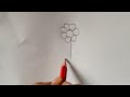 Easy flower drawing with flower pot easy drawing by bhumbar art 