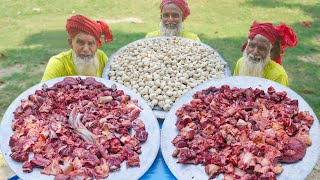 GARLIC BEEF - Cow Head Meat Garlic Mix Curry Cooking for Old Age Special People