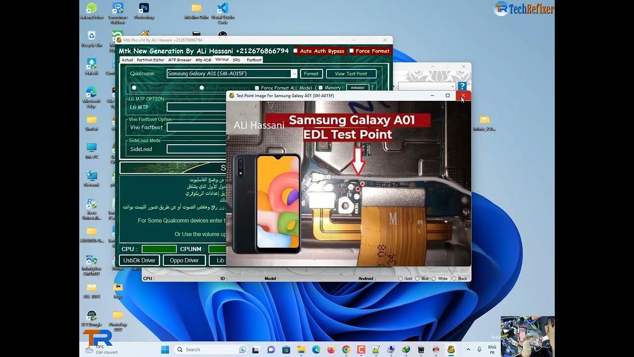 By Muslim Odin Samsung Galaxy A01 Edl Mode SMA015F Frp Remove Test