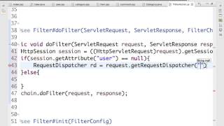 User Authentication (Filter) with login and logout example