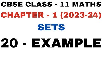 20Example l Chapter1 sets l example20 l exercise 1.5 examples l Class 11th Maths l NEW NCERT 2023-24