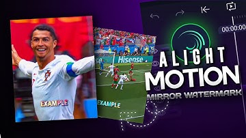 Make mirror watermark in "Alight Motion" ⬆️