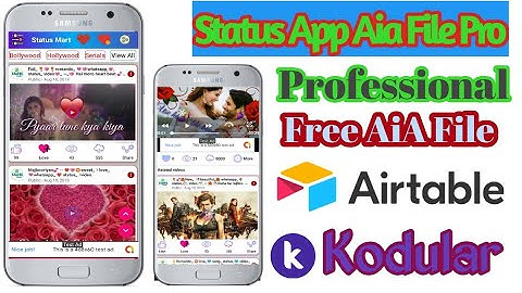 Free Aia File | New Video Status App Aia File For Kodular | 2020 New Aia File || status app aia ||