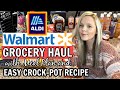 ALDI HAUL WITH PRICES / WALMART GROCERY HAUL + MEAL PLAN / GROCERY SHOPPING / EASY CROCKPOT RECIPE