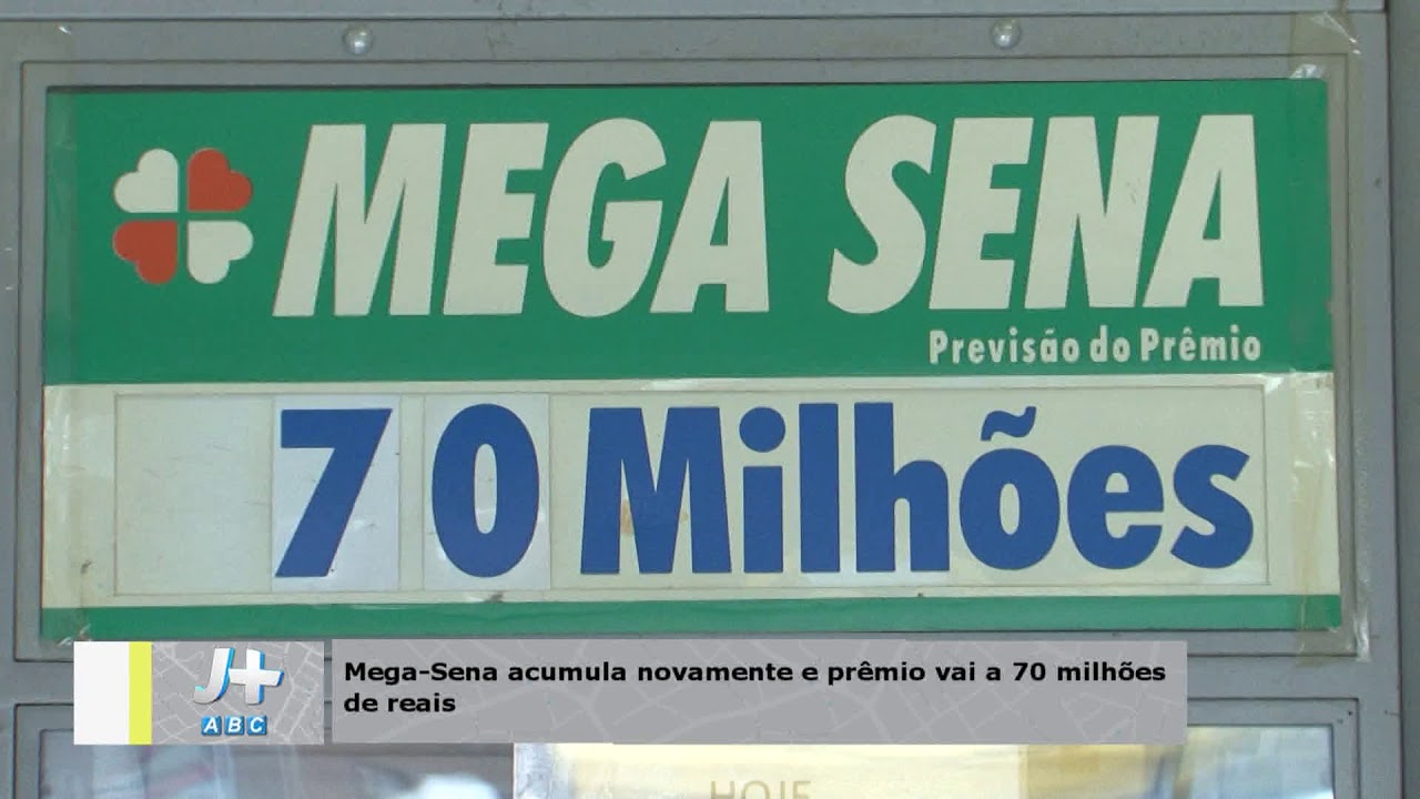 Matéria mega sena acumulada 70 milhões