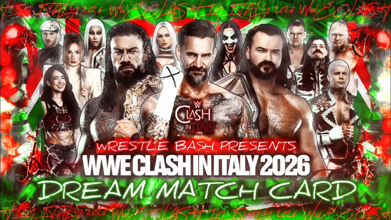 Карта матчей мечты WWE Clash в Италии 2026