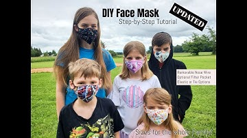 UPDATED How to sew a NO GAP- DIY Face Mask ALL SIZES step-by-step Tutorial FREE Printable Pattern
