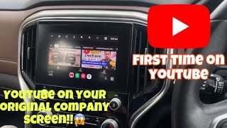 Playing YouTube videos on ScorpioN original Screen🔥😱| Playing Video on running car | Android Auto