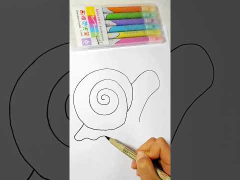 como desenhar um caracol