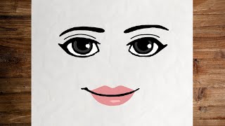 How to draw Roblox Woman Face 🙂 