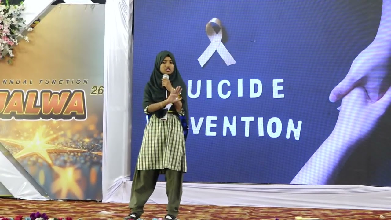 Speech on Suicide by Muskan | D2S2 | Jalwa 26 ~ GEMS-B