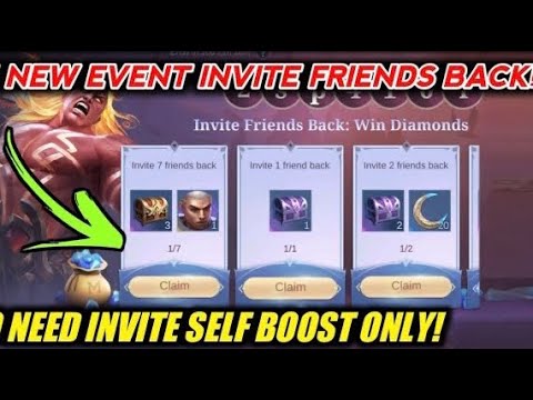 TRICKS! CLAIM ALL DIAMONDS CHEST AND SKIN IN INVITE FRIENDS BACK EVENT! MOBILE LEGENDS