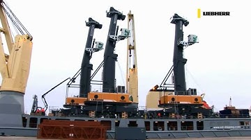 Liebherr LHM Mobile Harbour Crane - Transportation