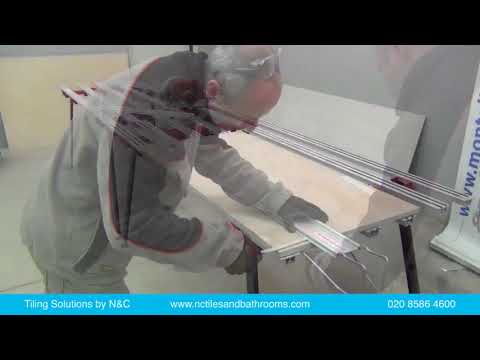 How to cut large format and 2cm thick porcelain and stone tiles