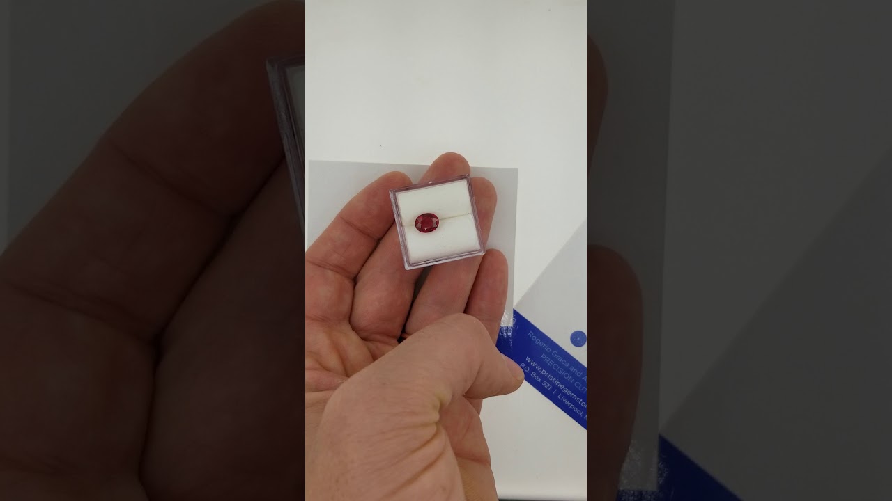 1.29ct Ruby under LED lighting