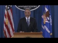 Attorney General Holder Delivers Update on Investigations in Ferguson, Missouri
