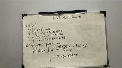 INTERPOLASI NEWTON | METODE NUMERIK