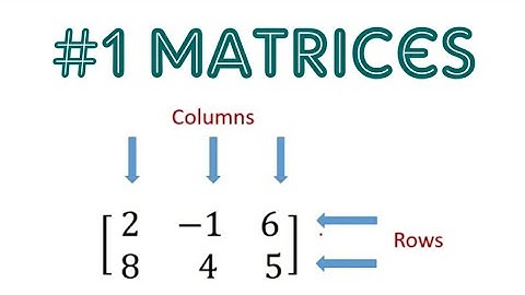#1 Matrices | Introduction, Order of The Matrix