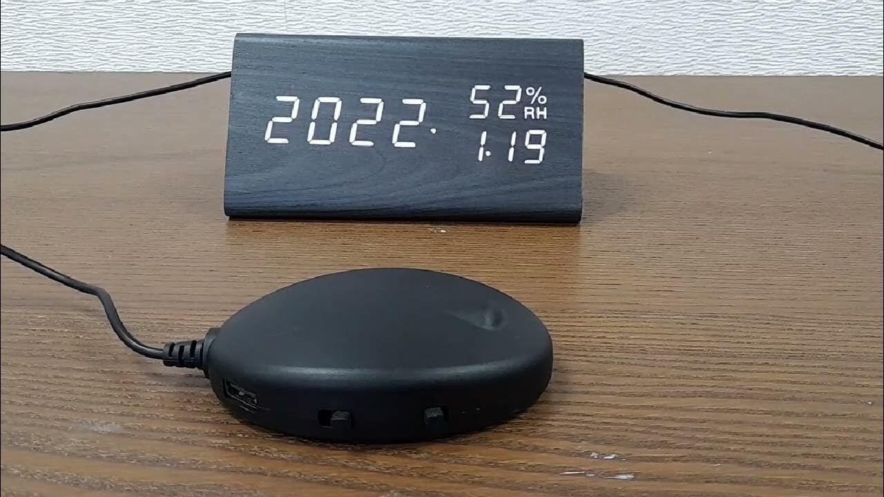 COOLFIRE Smart Alarm Clock, Wood Clock with Extra Strong Vibrating