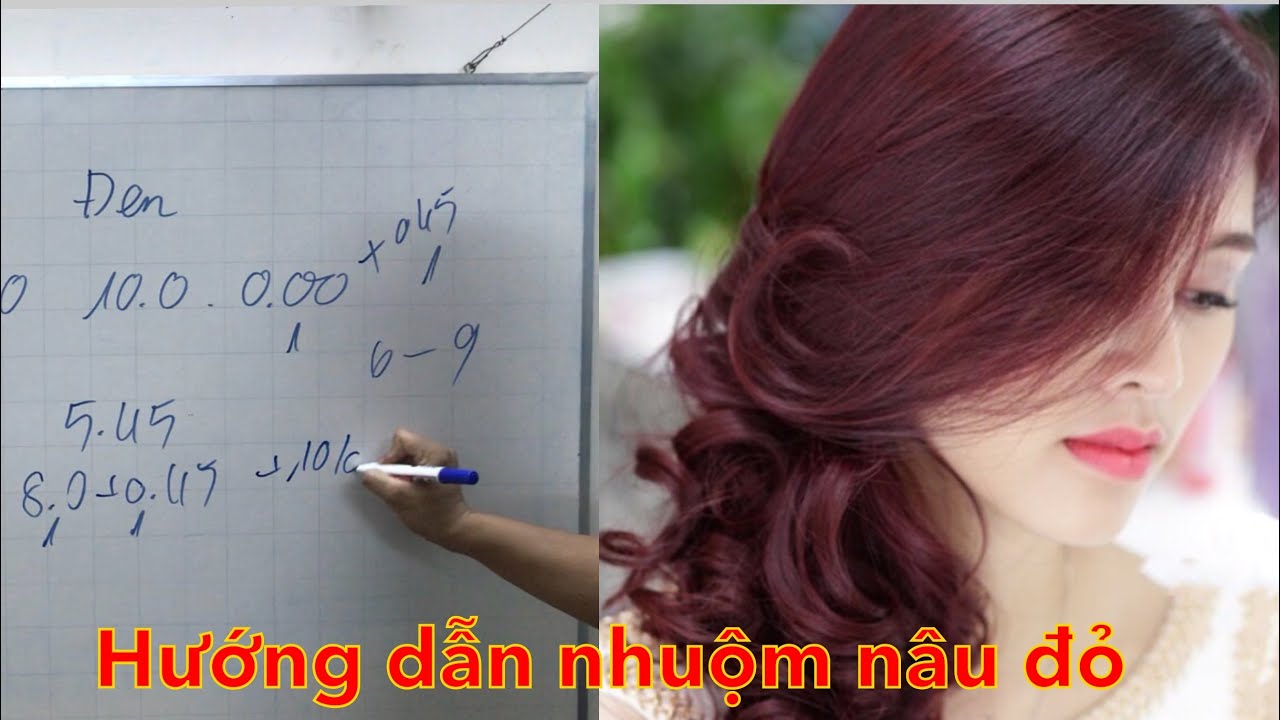 Hướng dẫn nhuộm nâu đỏ- Tạo mẫu tóc korea - youtube