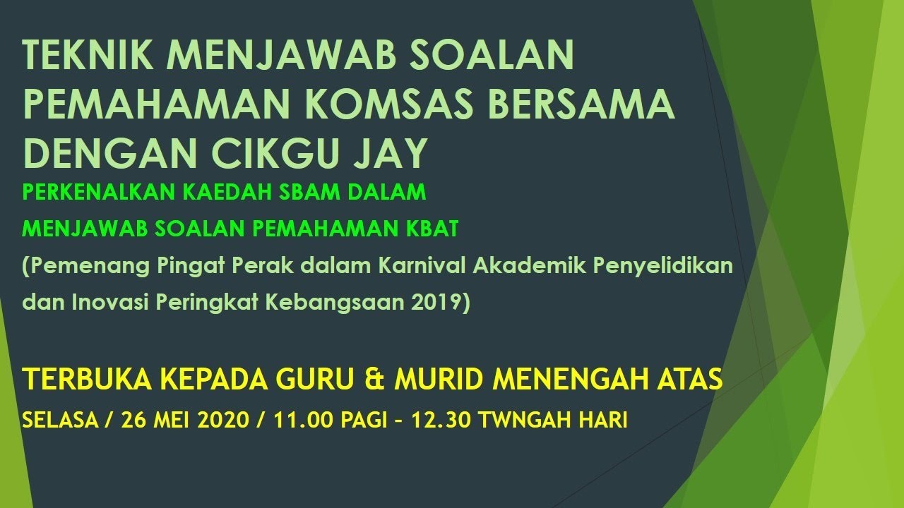 Teknik Menjawab Soalan Pemahaman Komsas Menengah Atas Youtube