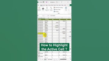 How to highlight the active cell using this simple trick #exceltricks #exceltips #exceltutorial