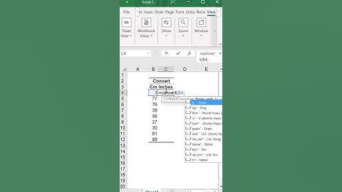 AUTOMATICALLY CONVERT CM TO INCHES IN EXCEL #shortvideo #viral #excel #convert #centimeter #inches