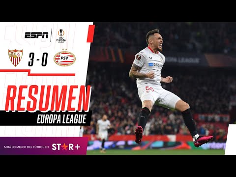 ¡GOLAZO DE OCAMPOS Y PALIZA DEL EQUIPO DE SAMPAOLI EN LA IDA! | Sevilla 3-0 PSV | RESUMEN