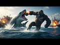 KONGGIANT MEGALODON Attacks Cargo Ship Who Wins This Epic Monster Clash