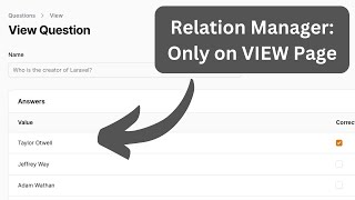 Filament Relation Manager: Show on Edit, Hide on View Page