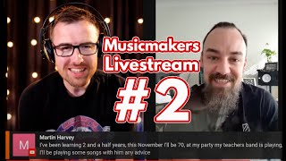 Musicmakers livestream #2 - Circle of fifths (keys), chord tips, The Clash and gear recommendations