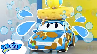 Muddy Police Car needs a wash! | Car Wash  | Trucks for Children | Tom the Tow Truck’s Garage screenshot 2