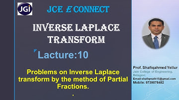 Lecture#10 | Inverse Laplace transform | by the method of Partial Fractions | By Shafiqahmed