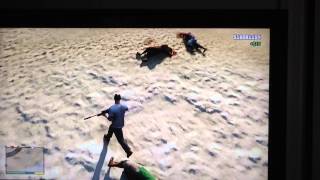 Grand Theft Auto 5 One Bullet Three Kills!