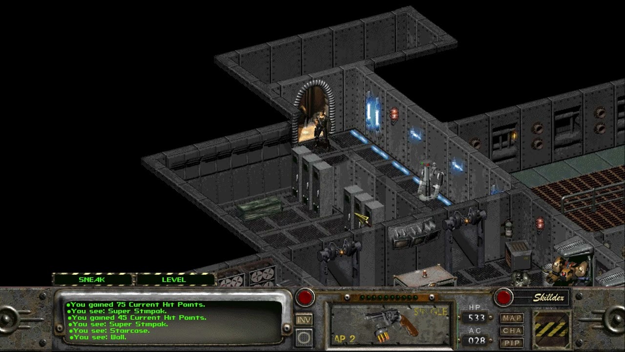 Fallout 2 Oil Rig cleanup, 44 Magnum + Leather jacket setup