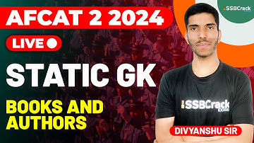 AFCAT 2 2024 Exam Static GK Live - Books & Authors