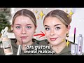 AD THE EASIEST &quot;Off Duty Model&quot; Drugstore Makeup *BEGINNER FRIENDLY*