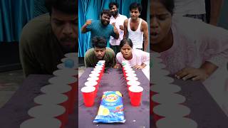 Blow ping pong ball in water challenge game #shorts #games