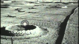 Company E, 1st Training Regiment trainees learn to advance and fight on a battlef...HD Stock Footage